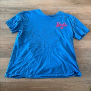 Barbie Electric Blue Tee with Pink Script Logo